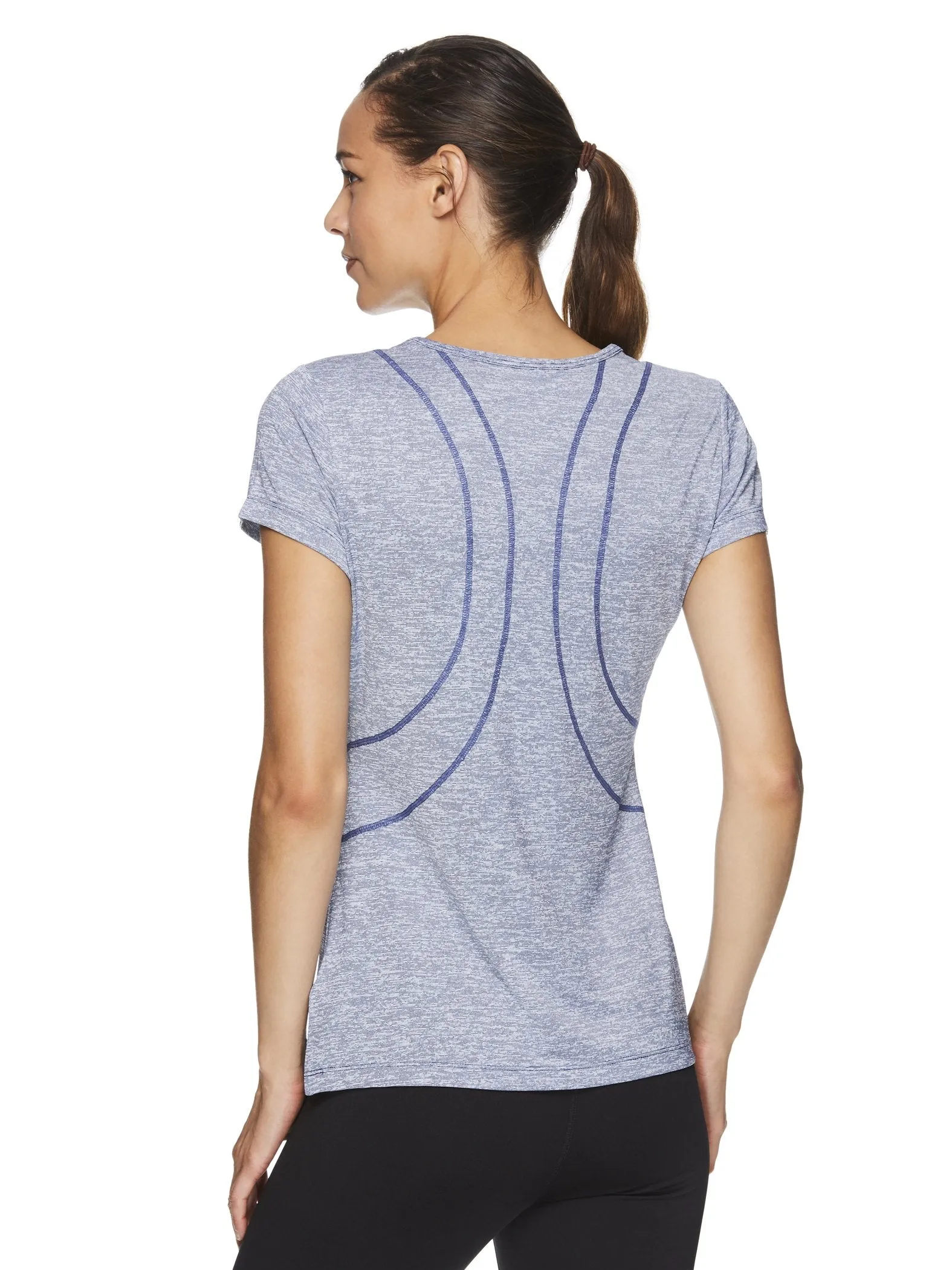 Reebok Women's Fitted Performance Feeder Stripe T-Shirt