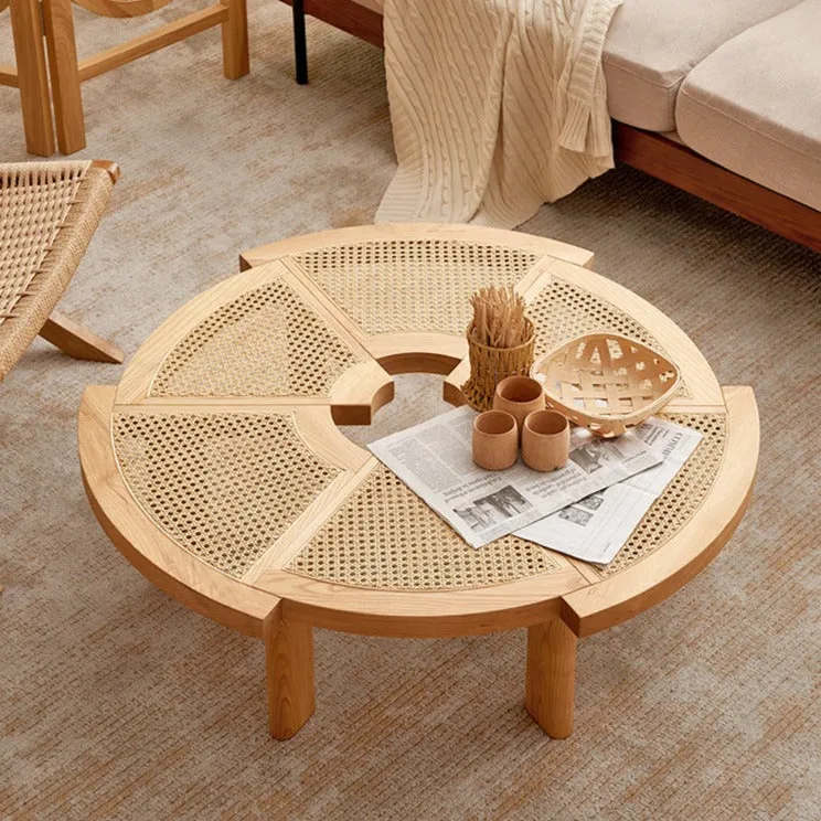 Replica Rio Low Rattan and Wood Coffee Table