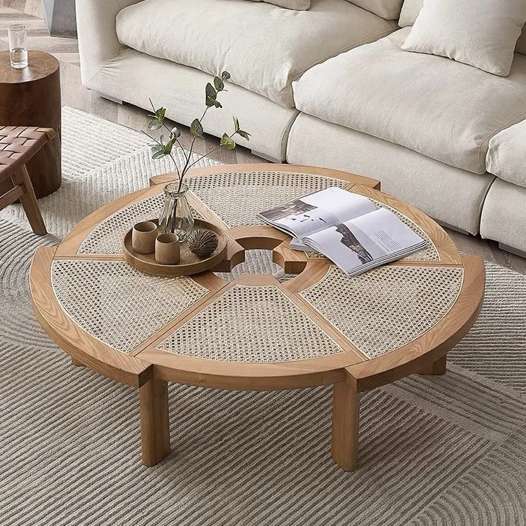 Replica Rio Low Rattan and Wood Coffee Table