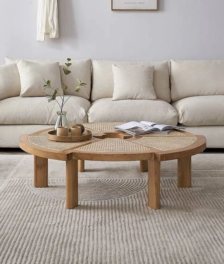 Replica Rio Low Rattan and Wood Coffee Table