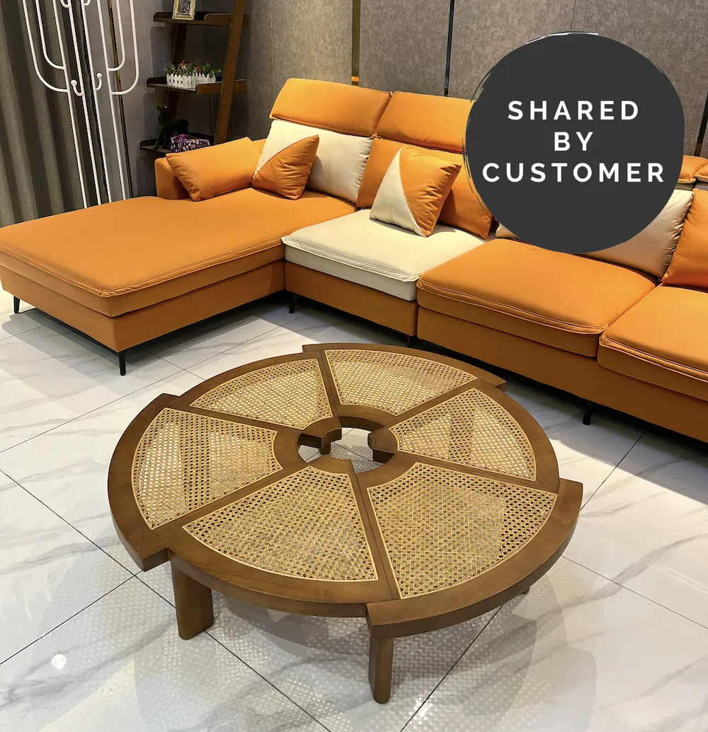 Replica Rio Low Rattan and Wood Coffee Table