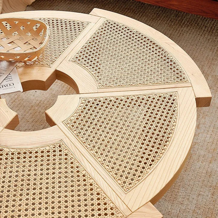 Replica Rio Low Rattan and Wood Coffee Table