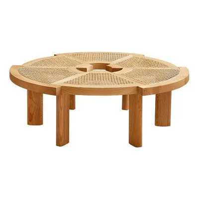 Replica Rio Low Rattan and Wood Coffee Table