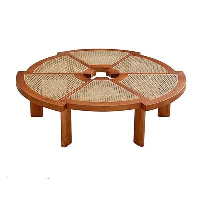 Replica Rio Low Rattan and Wood Coffee Table