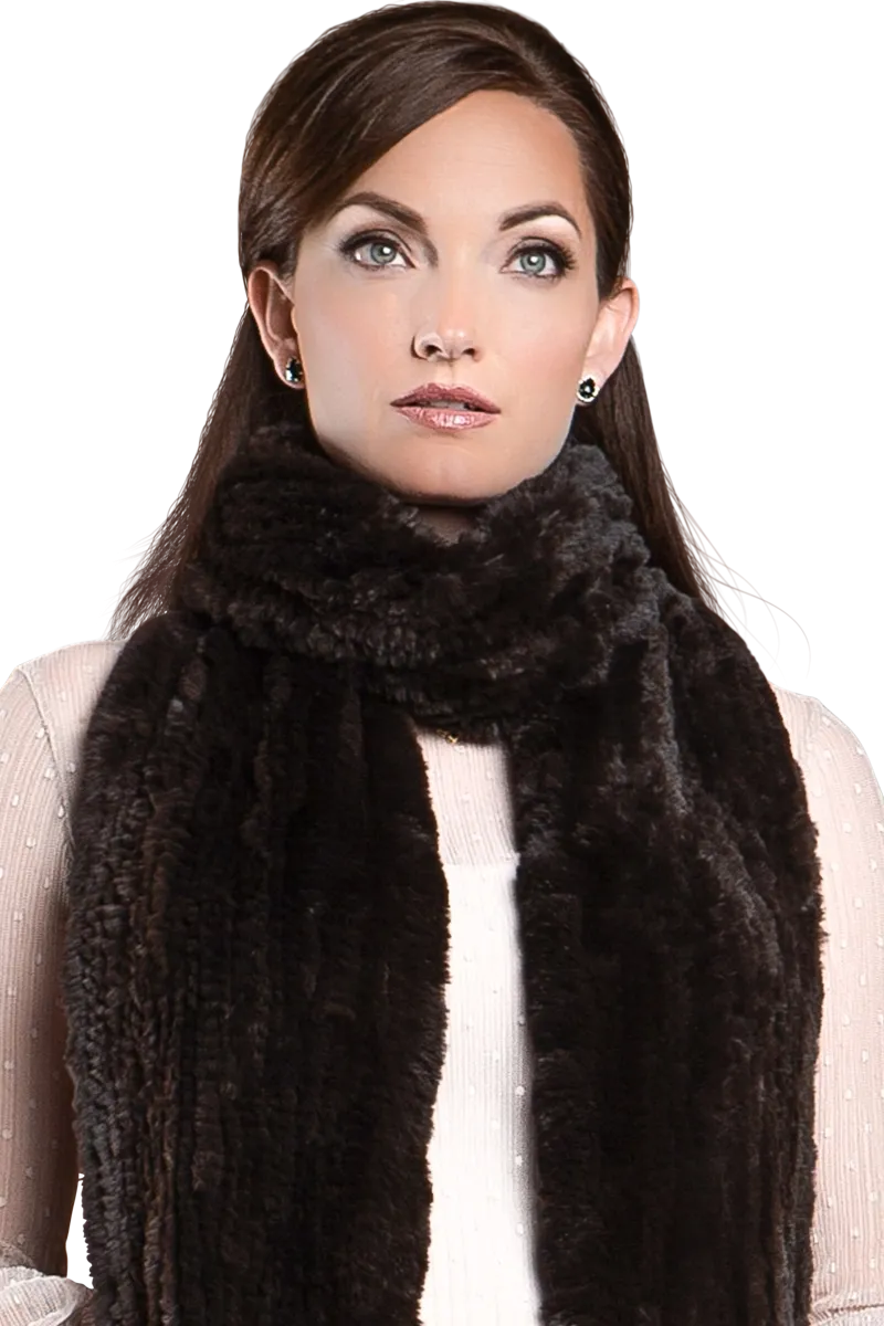 Rex Rabbit Knitted Poche Scarf with Pockets