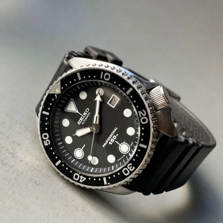 Seiko Watch Diver Men's Automatic Black Diver 42mm Male Watch 150m Waterproof