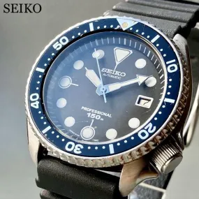 Seiko Watch Diver Men's Automatic Black Diver 42mm Male Watch 150m Waterproof