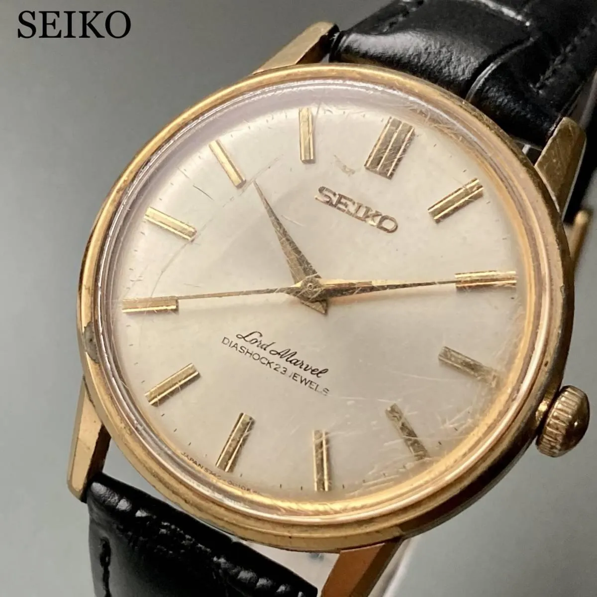 Seiko Wristwatch Lord Marvel Antique 1966 34mm Vintage Watch Men Hand Winding