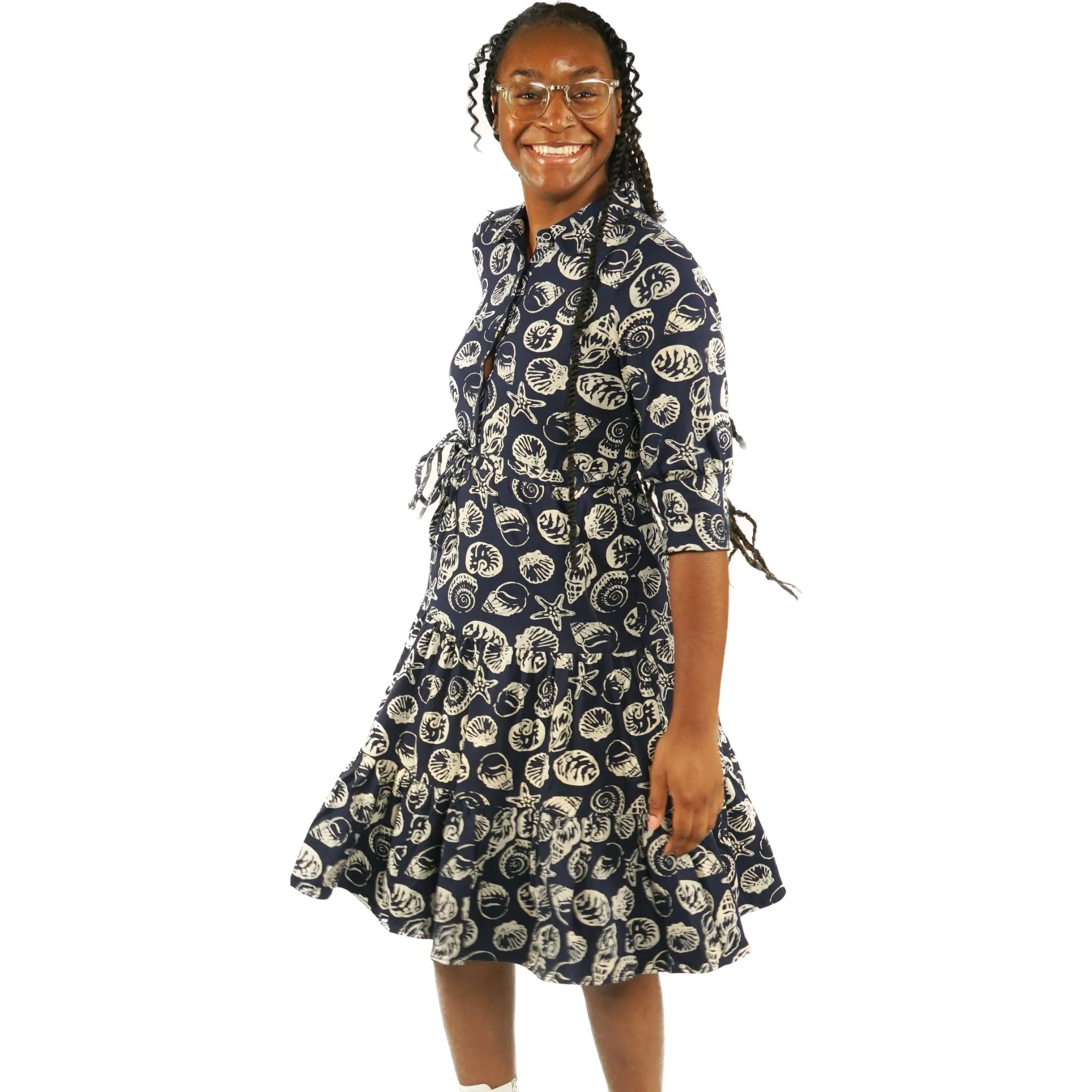 Shells Button-Up Tiered Dress [FINAL SALE]