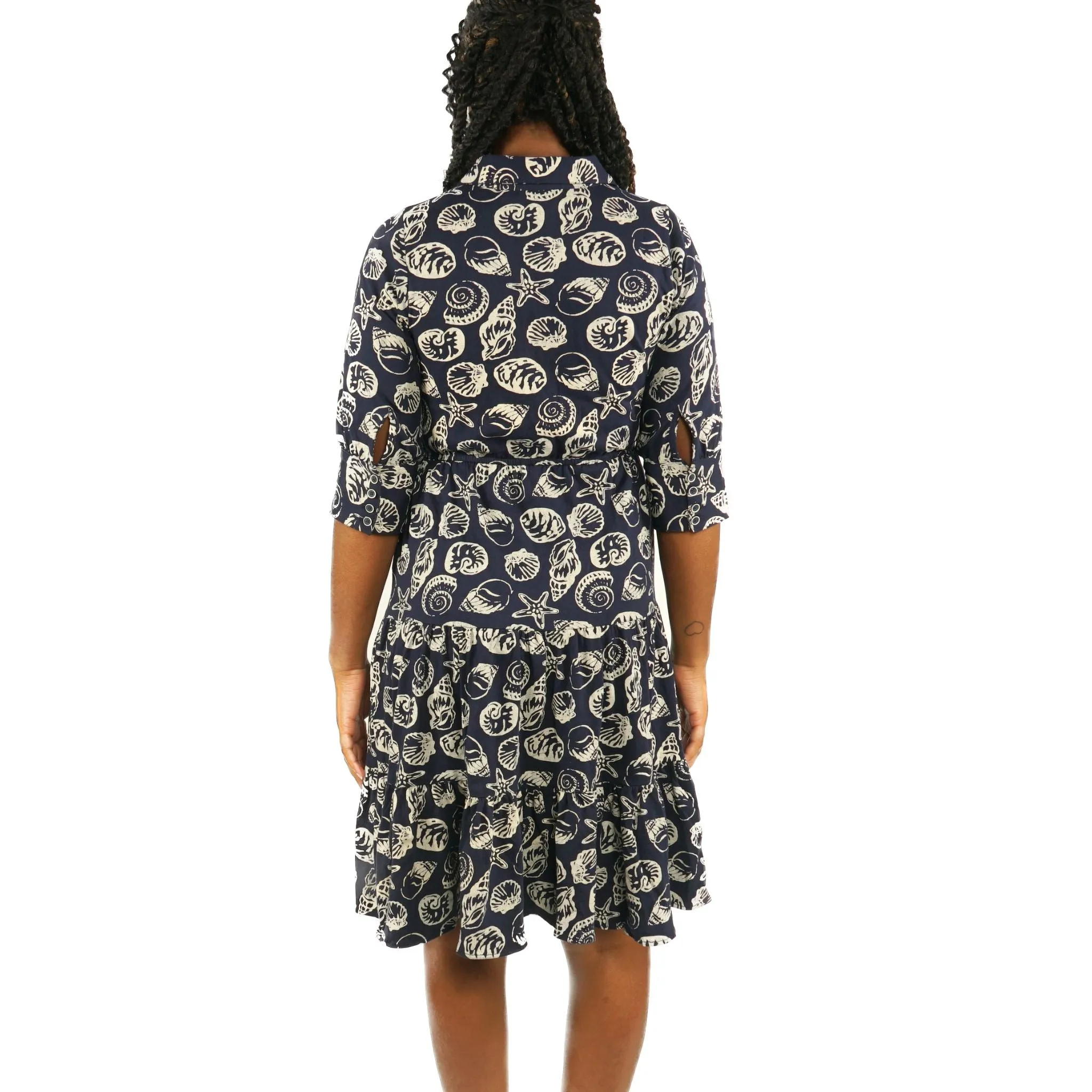 Shells Button-Up Tiered Dress [FINAL SALE]