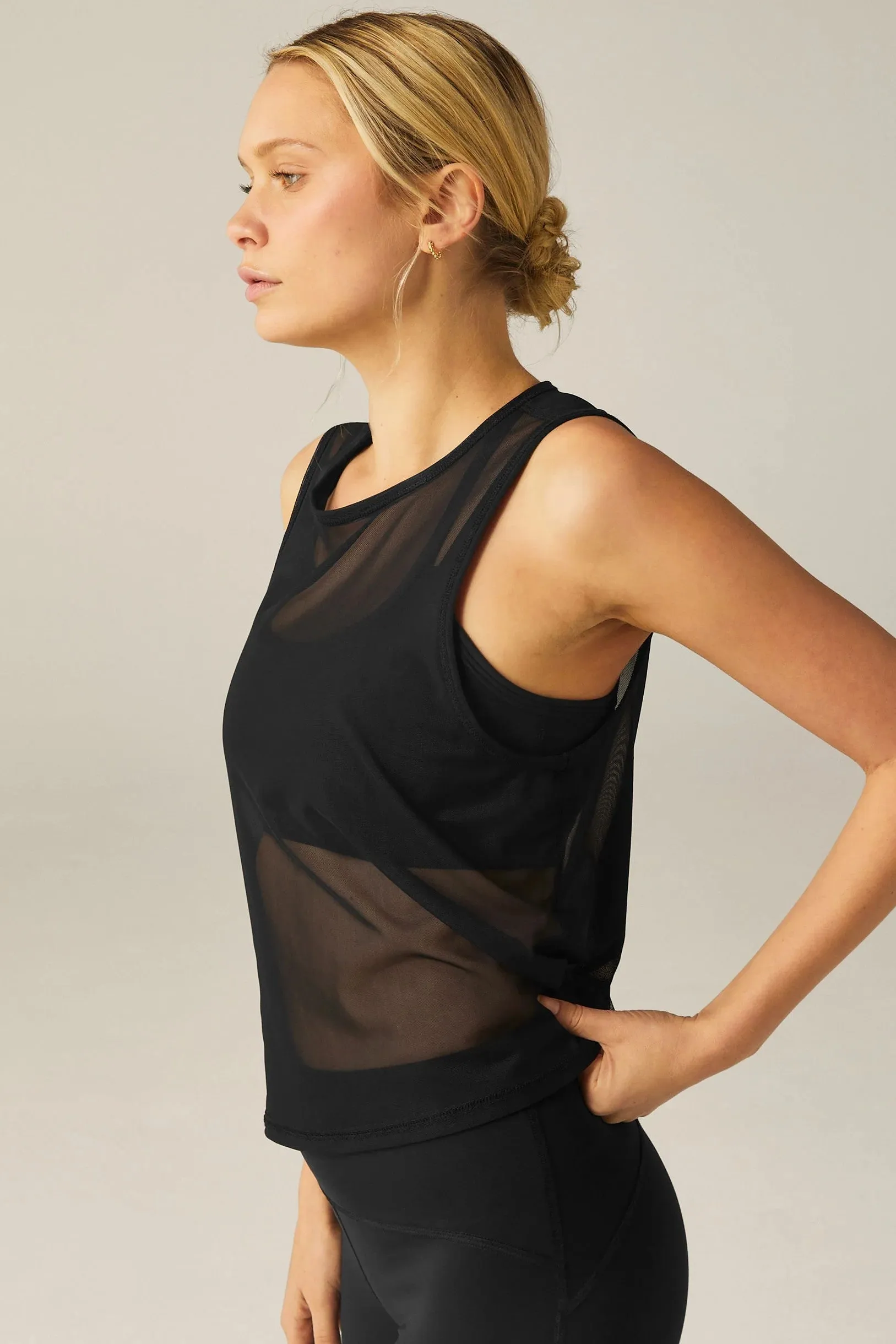 Show Off Mesh Tank - Black