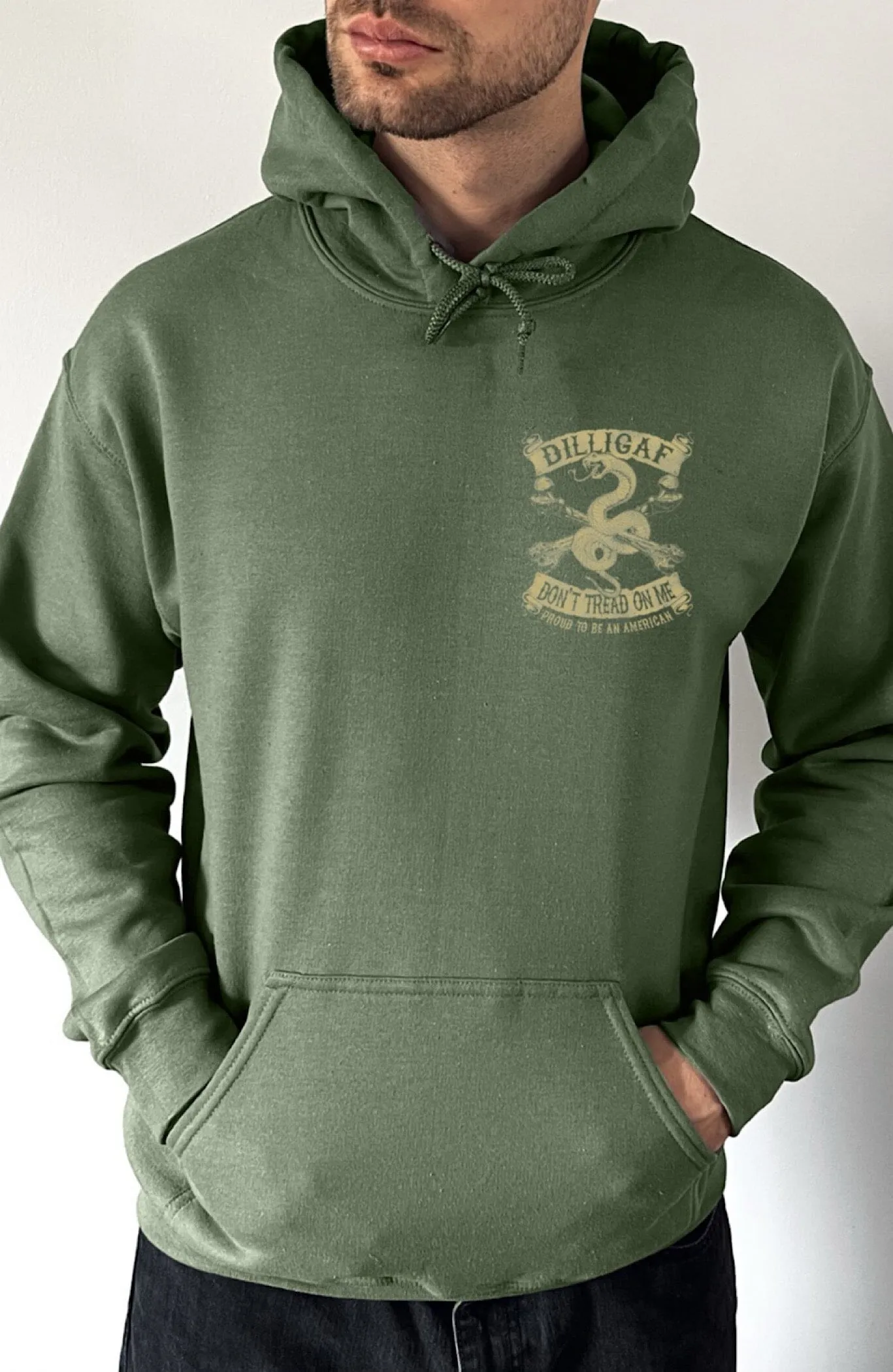 Simple Don't Tread Tan Snake Pullover Hoodie