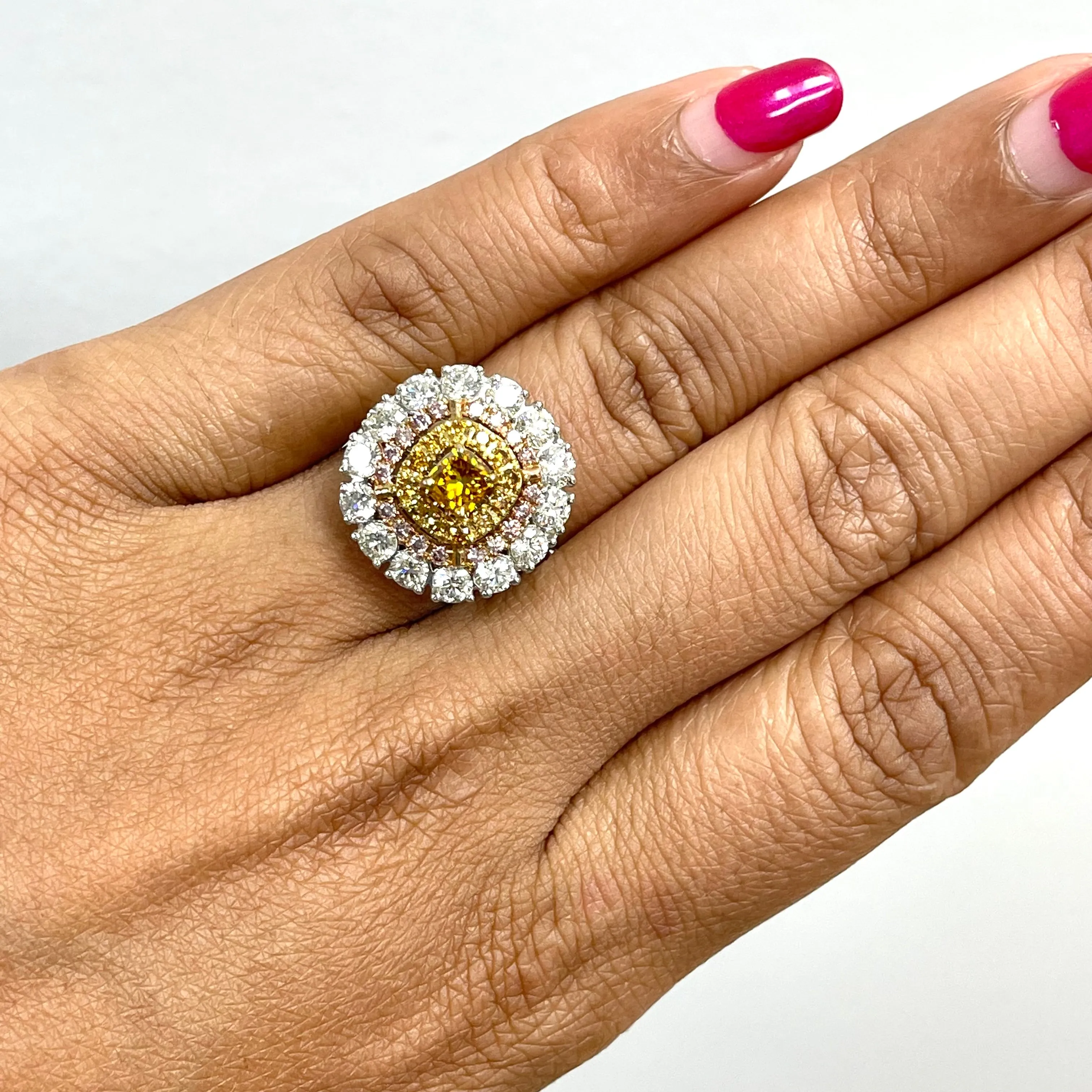 Sun Diamond Cocktail Ring (2.58 ct Diamonds) in Gold