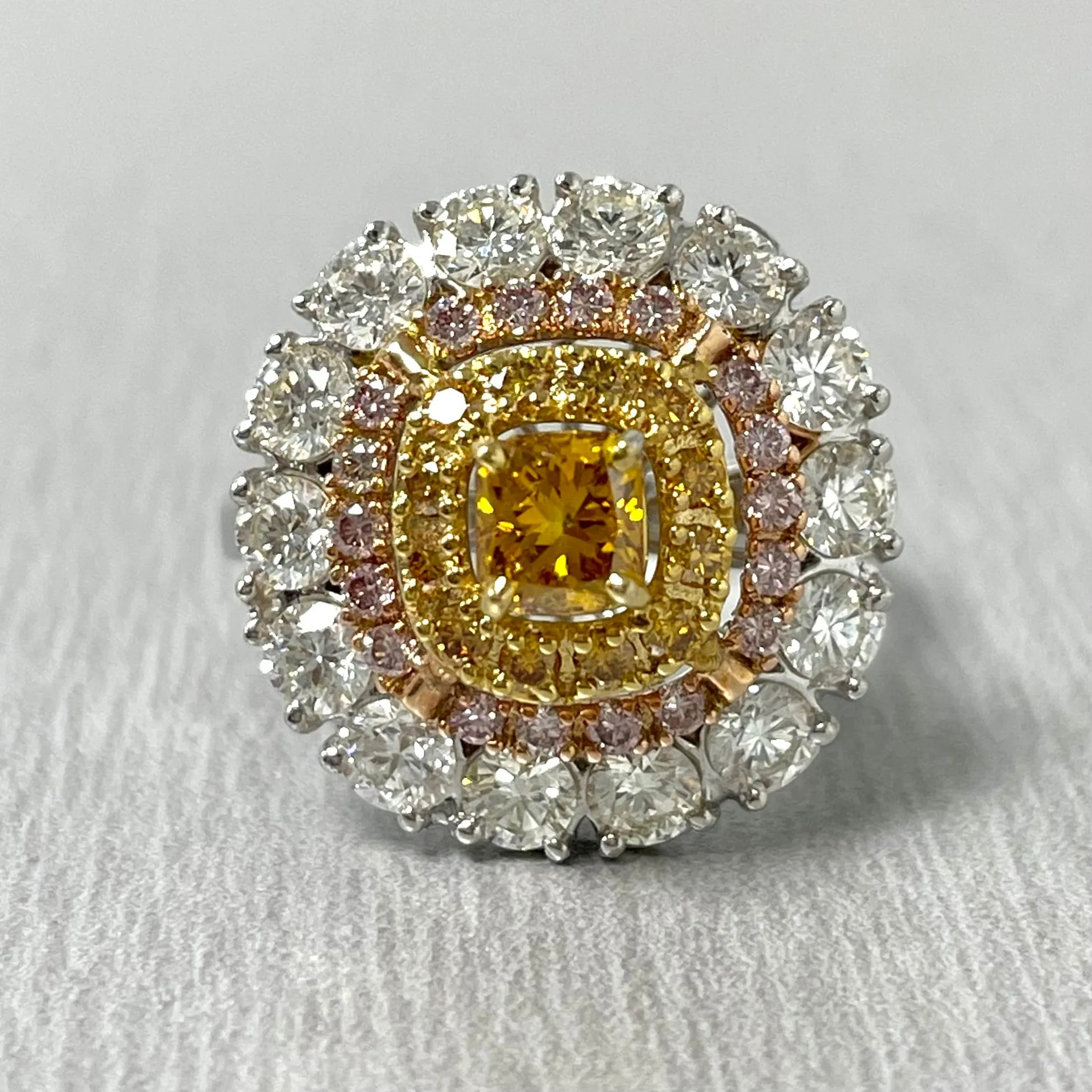 Sun Diamond Cocktail Ring (2.58 ct Diamonds) in Gold