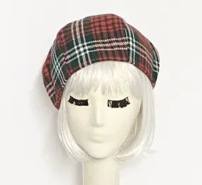 Tartan Plaid Beret Hat