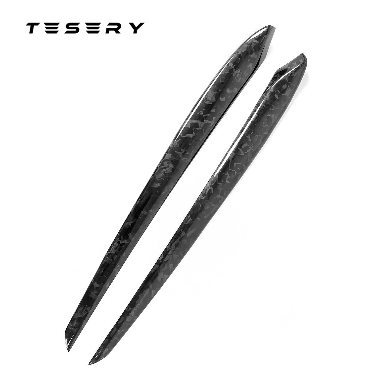 TESERY Model 3 / Y Door Panel Trim - Carbon Fiber Interior Mods【2pcs】