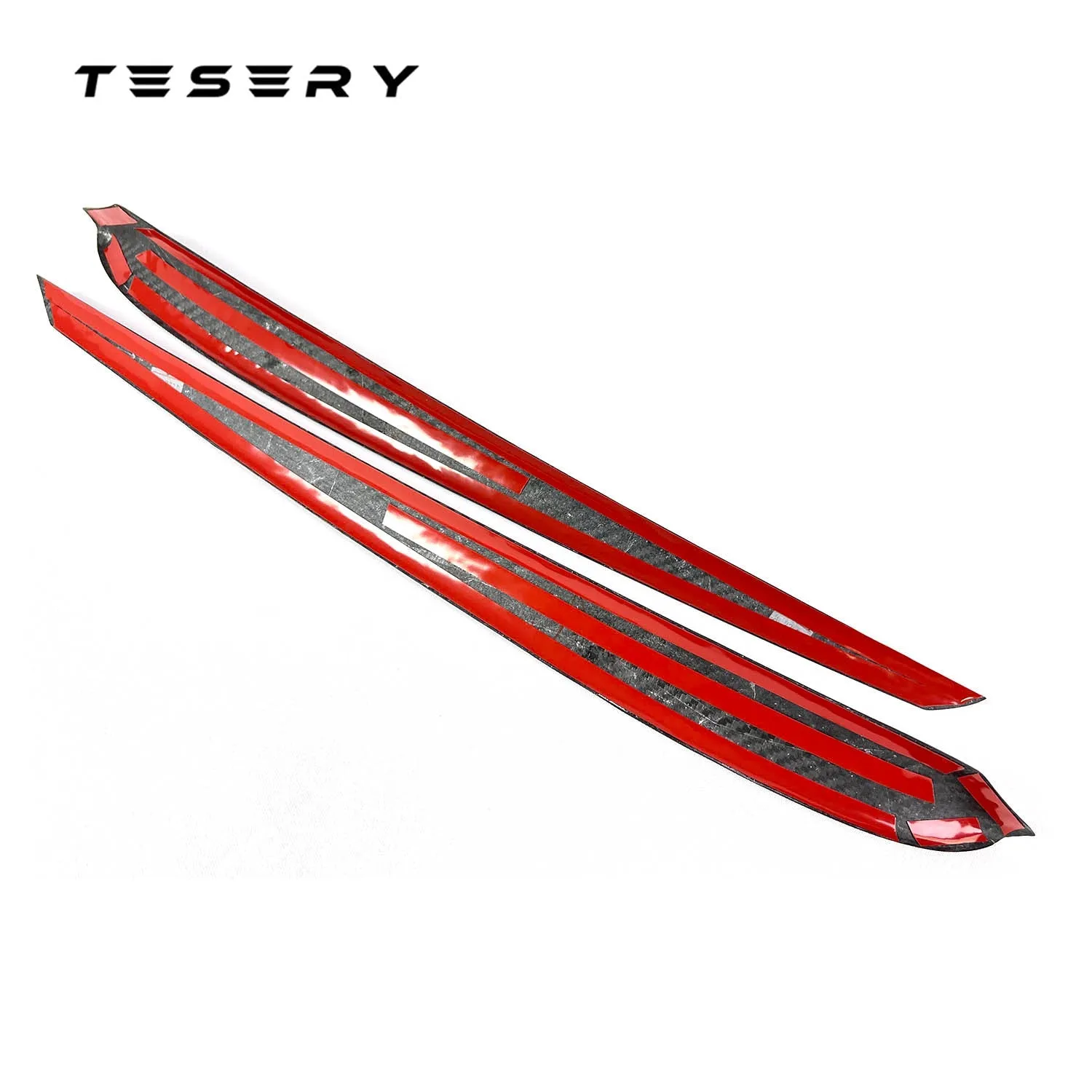 TESERY Model 3 / Y Door Panel Trim - Carbon Fiber Interior Mods【2pcs】