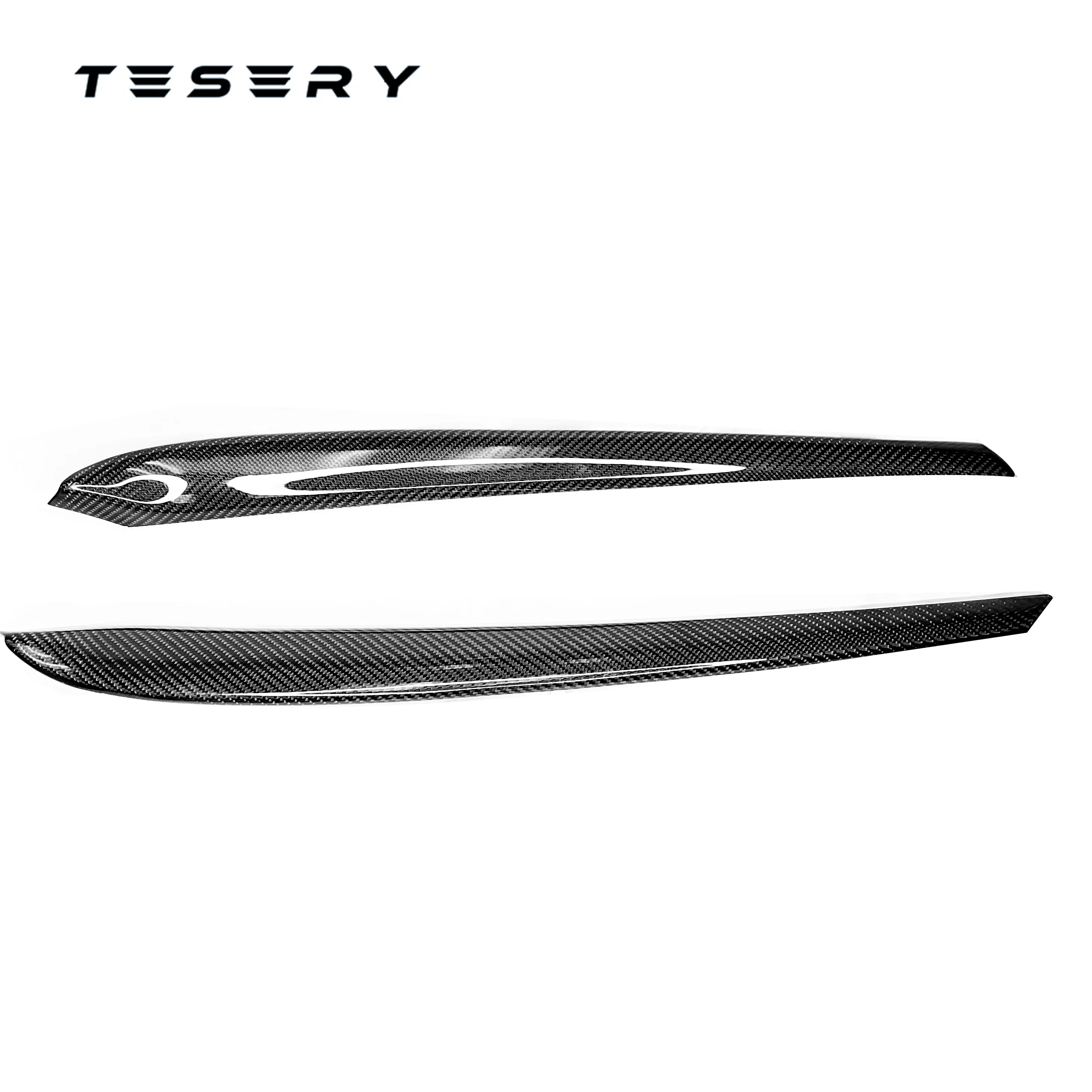 TESERY Model 3 / Y Door Panel Trim - Carbon Fiber Interior Mods【2pcs】