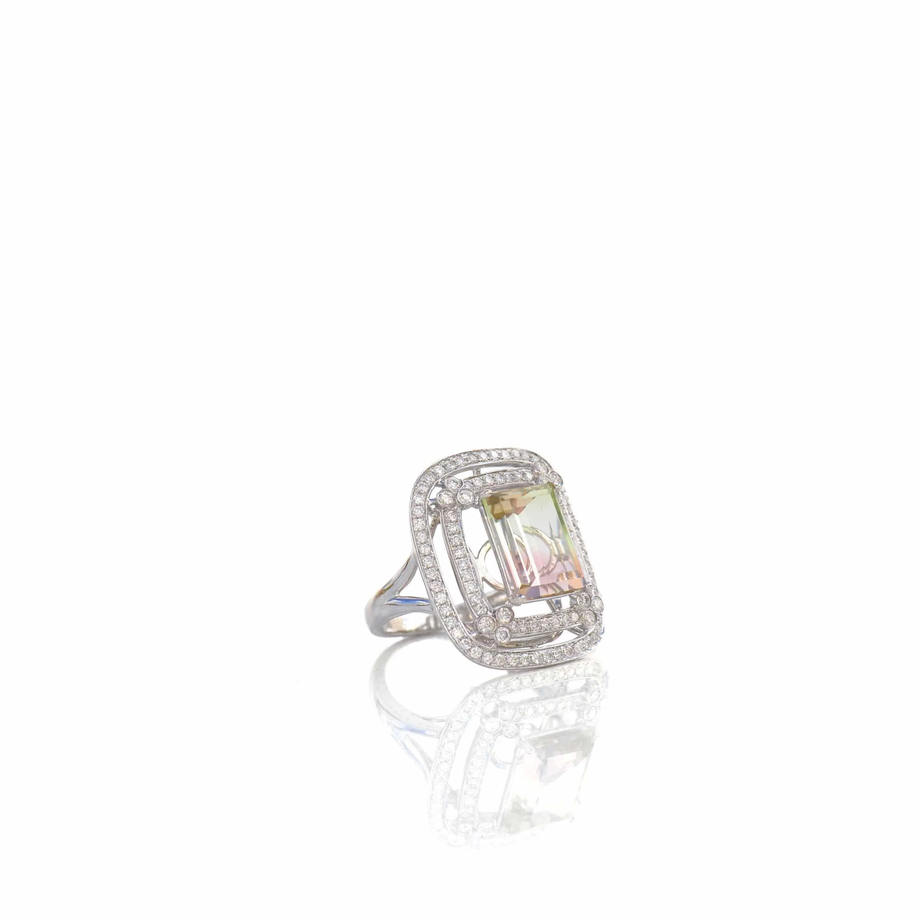 The Princess - Diamonds & Tourmaline Ring