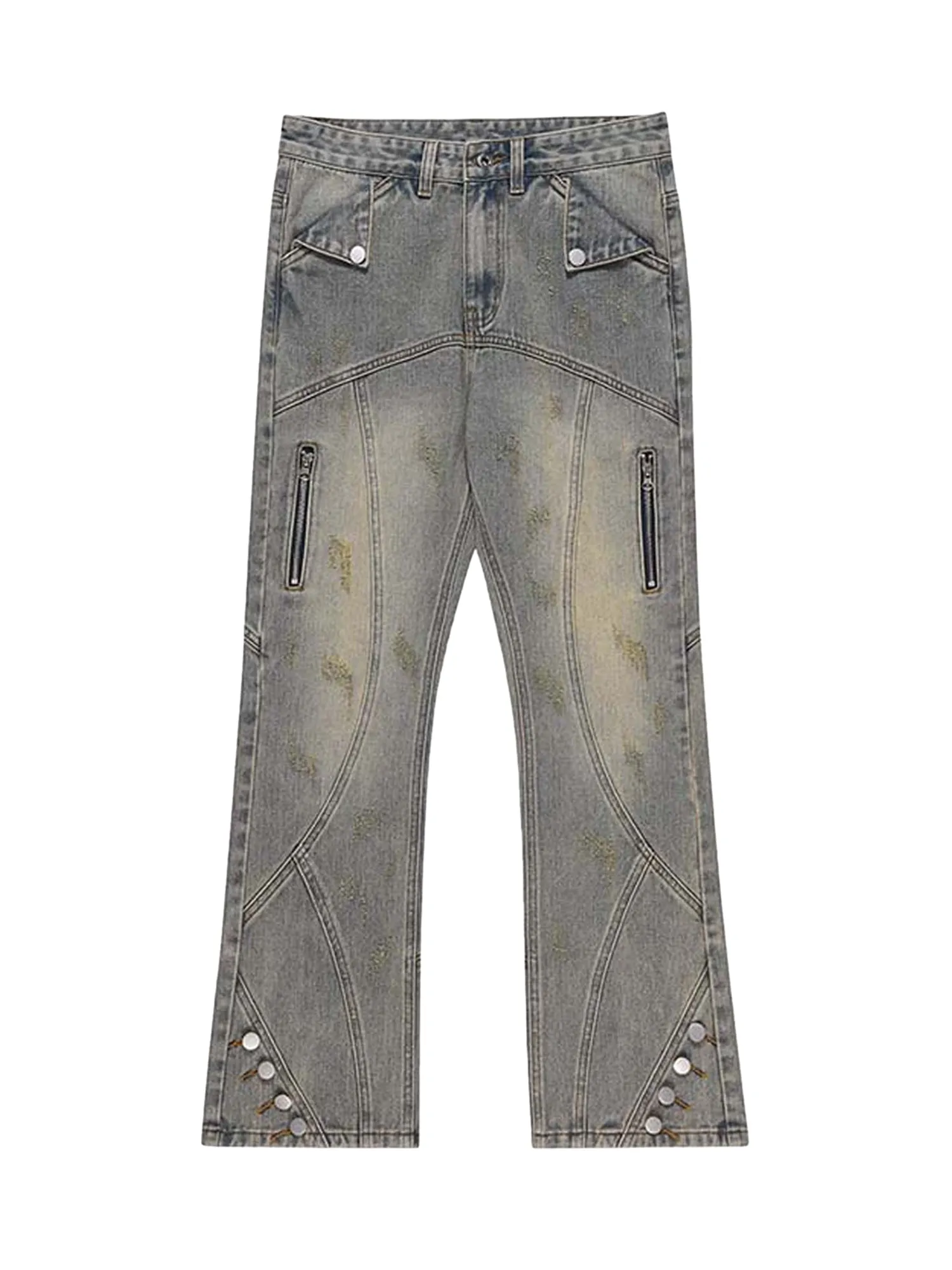 Thesupermade Patchwork Stressed Jeans