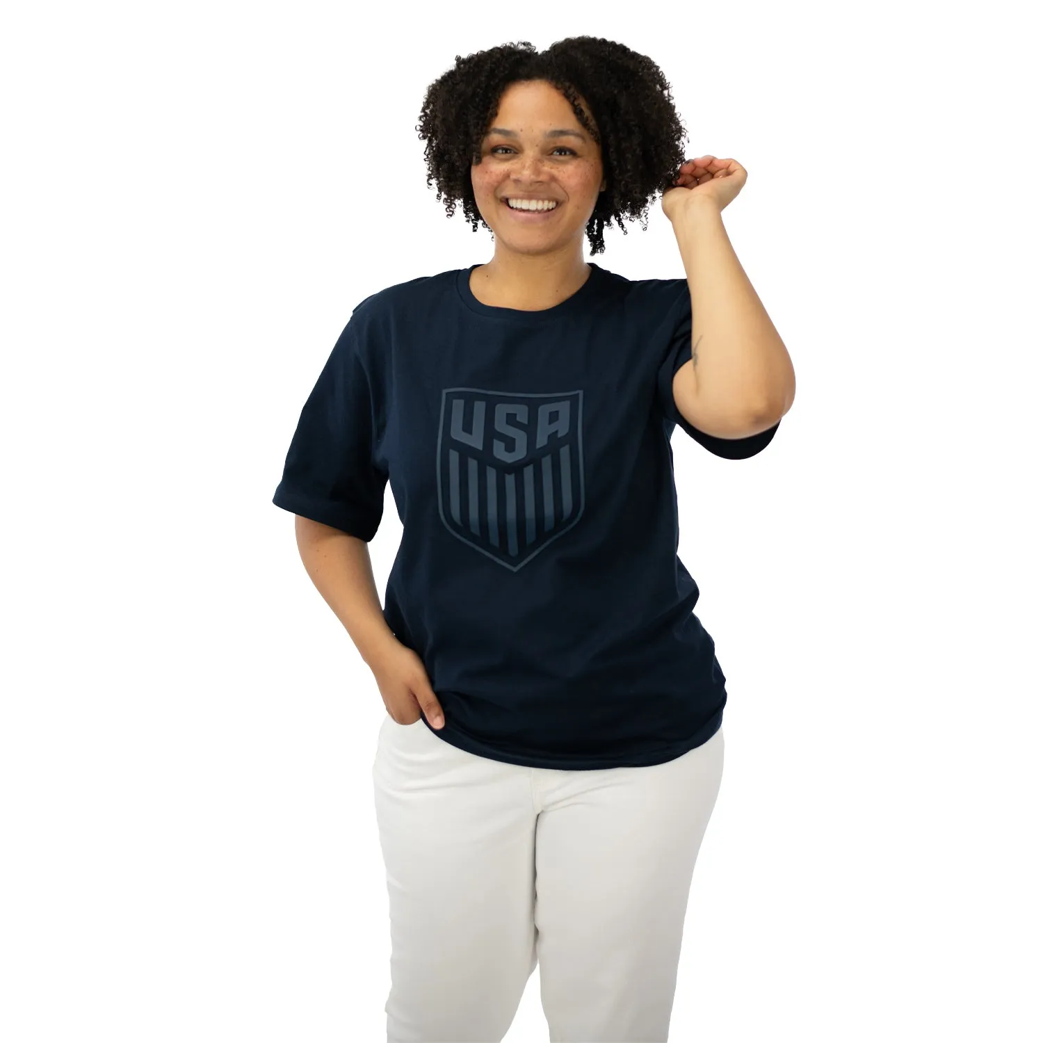 Unisex USA Statement Navy Tonal Tee