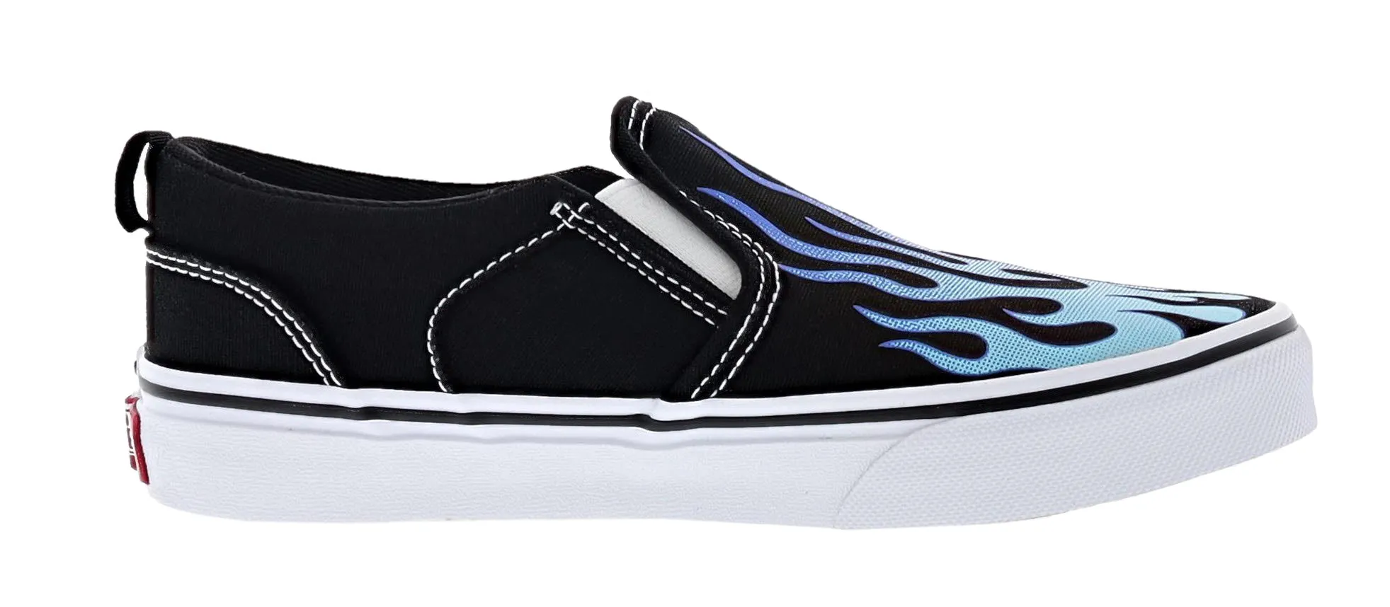 Vans Kid's Asher Graphic Print Slip On Sneakers