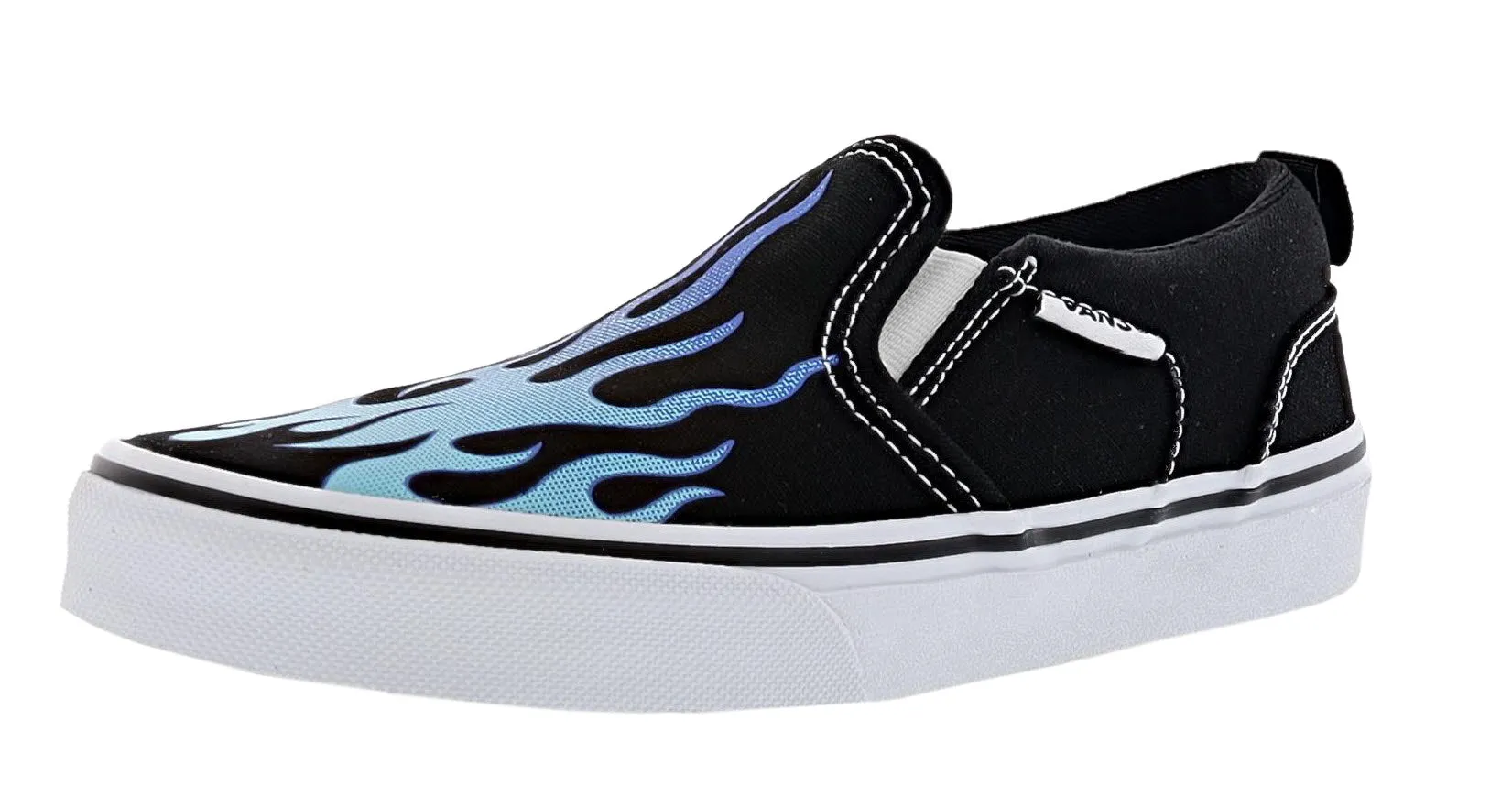 Vans Kid's Asher Graphic Print Slip On Sneakers