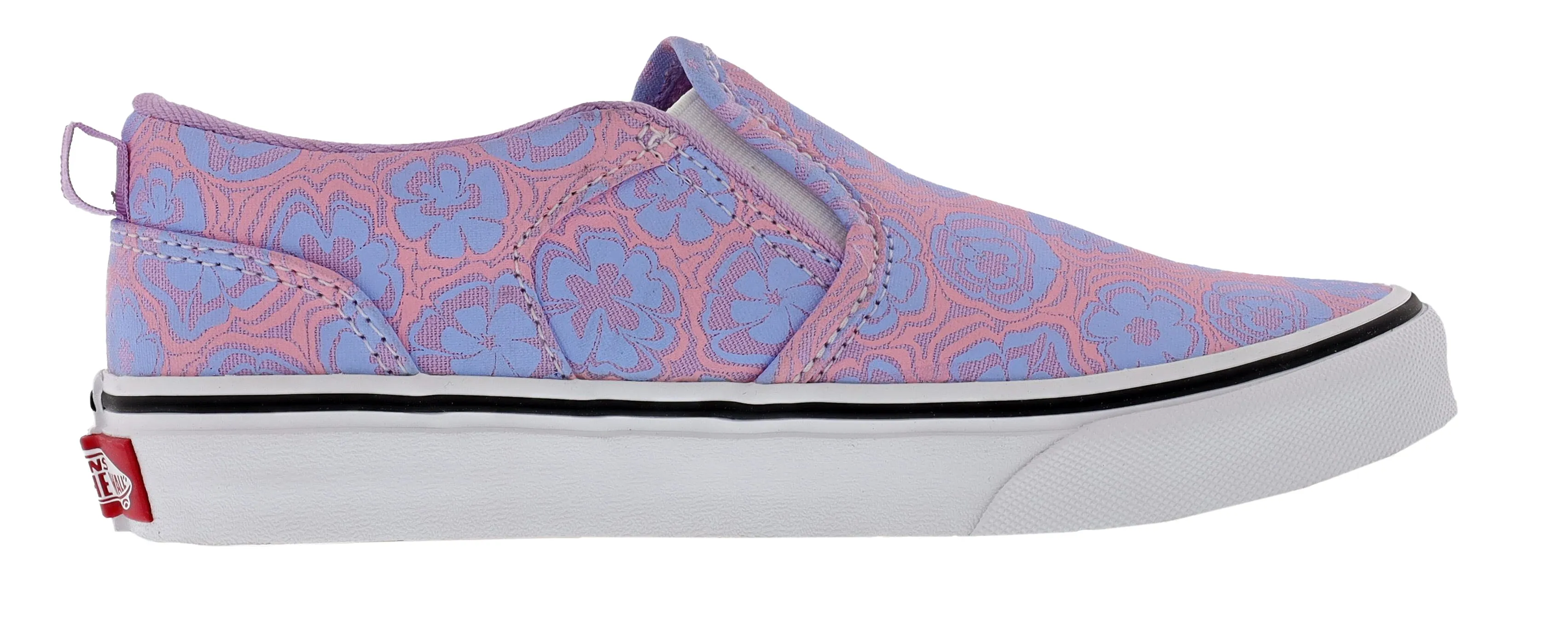 Vans Kid's Asher Graphic Print Slip On Sneakers