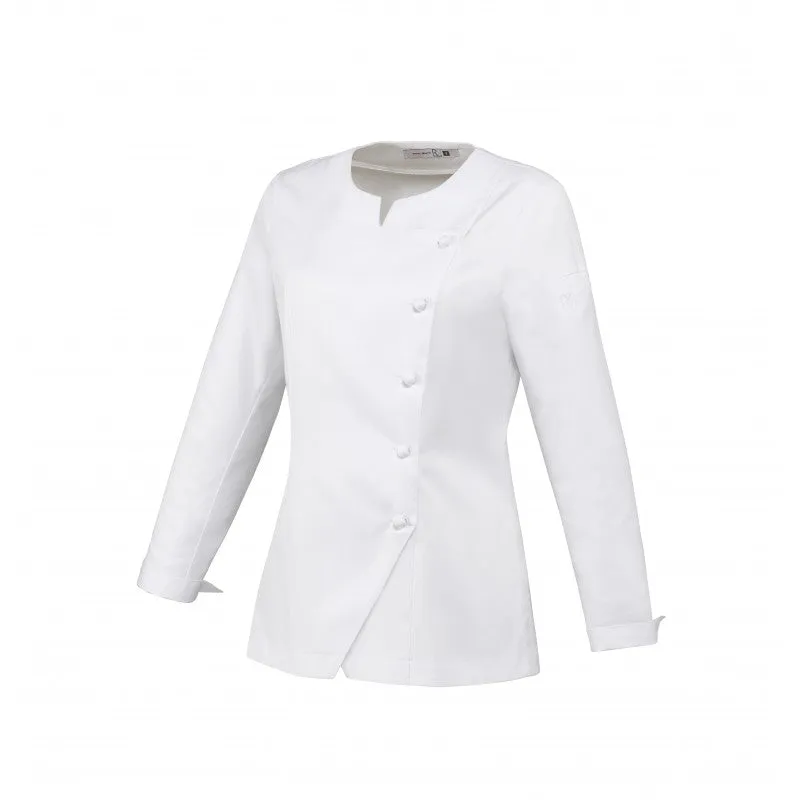 White Women's Kitchen Coat Valloire Cotton - ROBUR