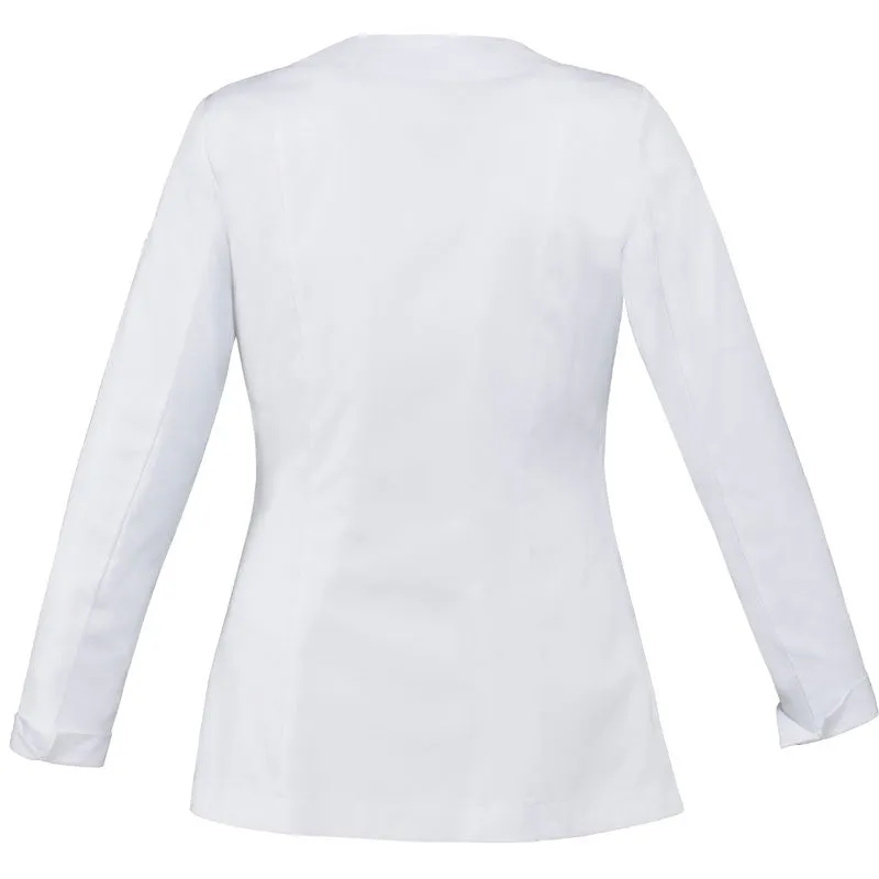 White Women's Kitchen Coat Valloire Cotton - ROBUR