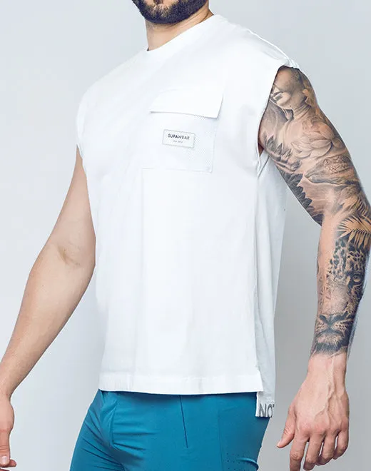 Wide-Cut Tank - White