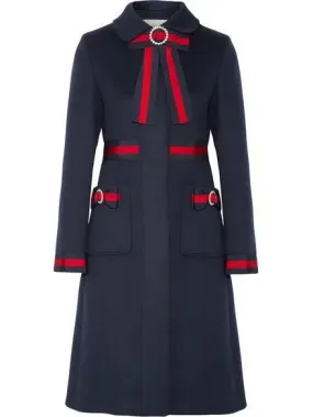 Women’s Embellished Grosgrain-Trimmed Coat