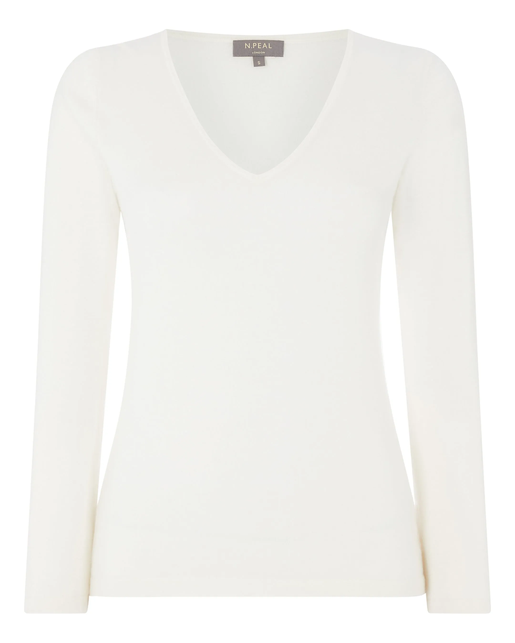 Women's Imogen Superfine Cashmere V Neck Jumper New Ivory White