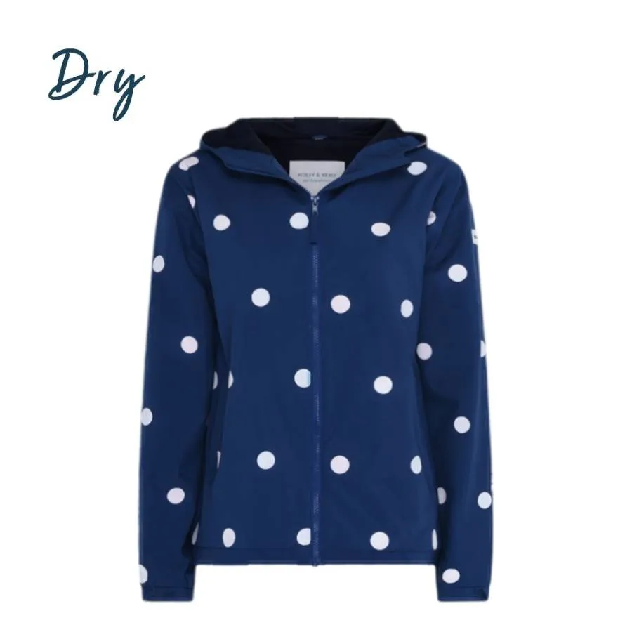 Womens Polka Dot Color Changing Raincoat