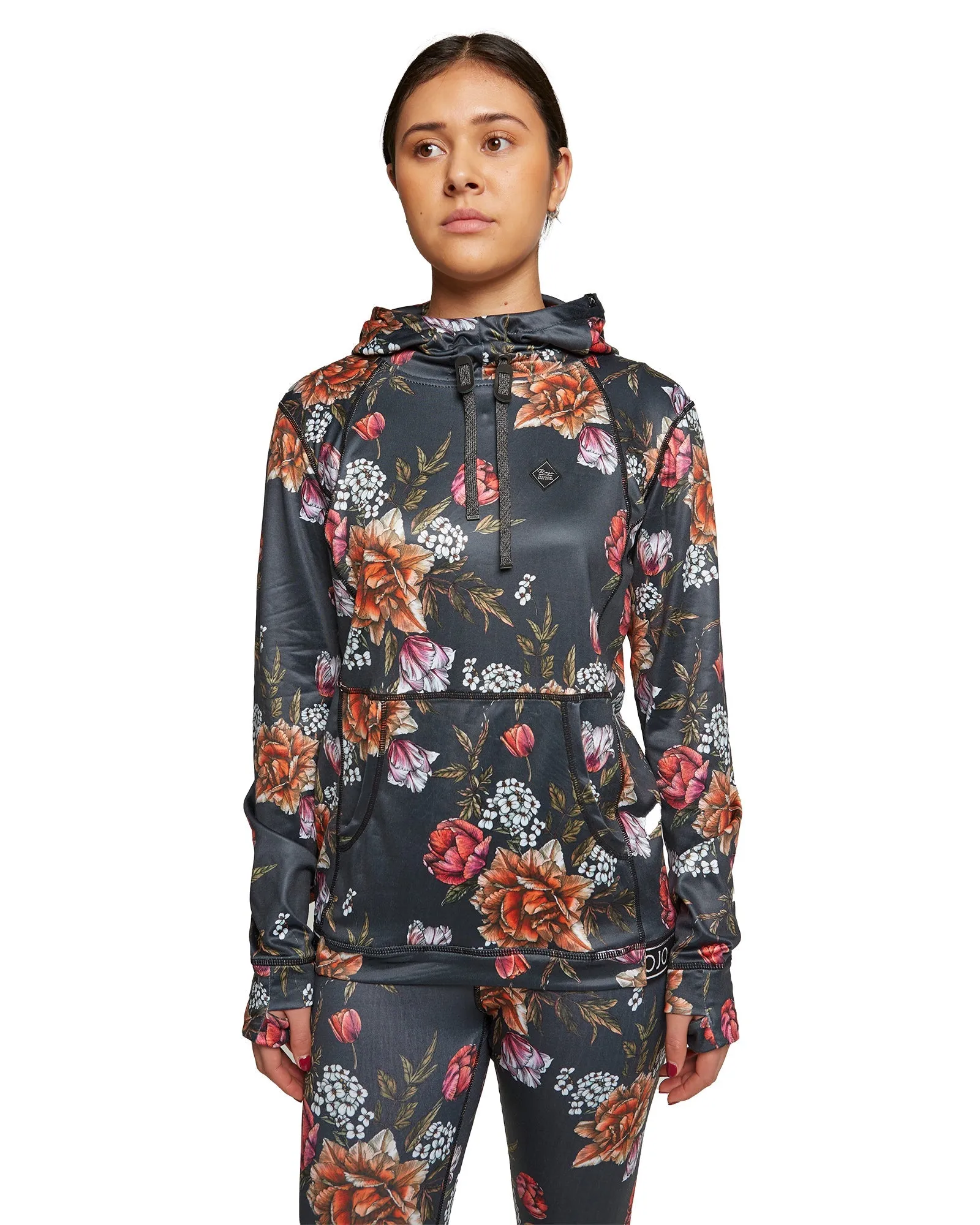 WOMENS SPLENDID BASE LAYER HOOD - BITTERSWEET BOUQUET