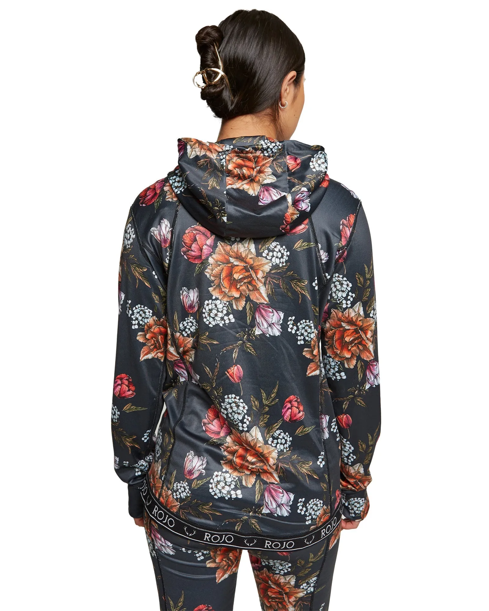 WOMENS SPLENDID BASE LAYER HOOD - BITTERSWEET BOUQUET